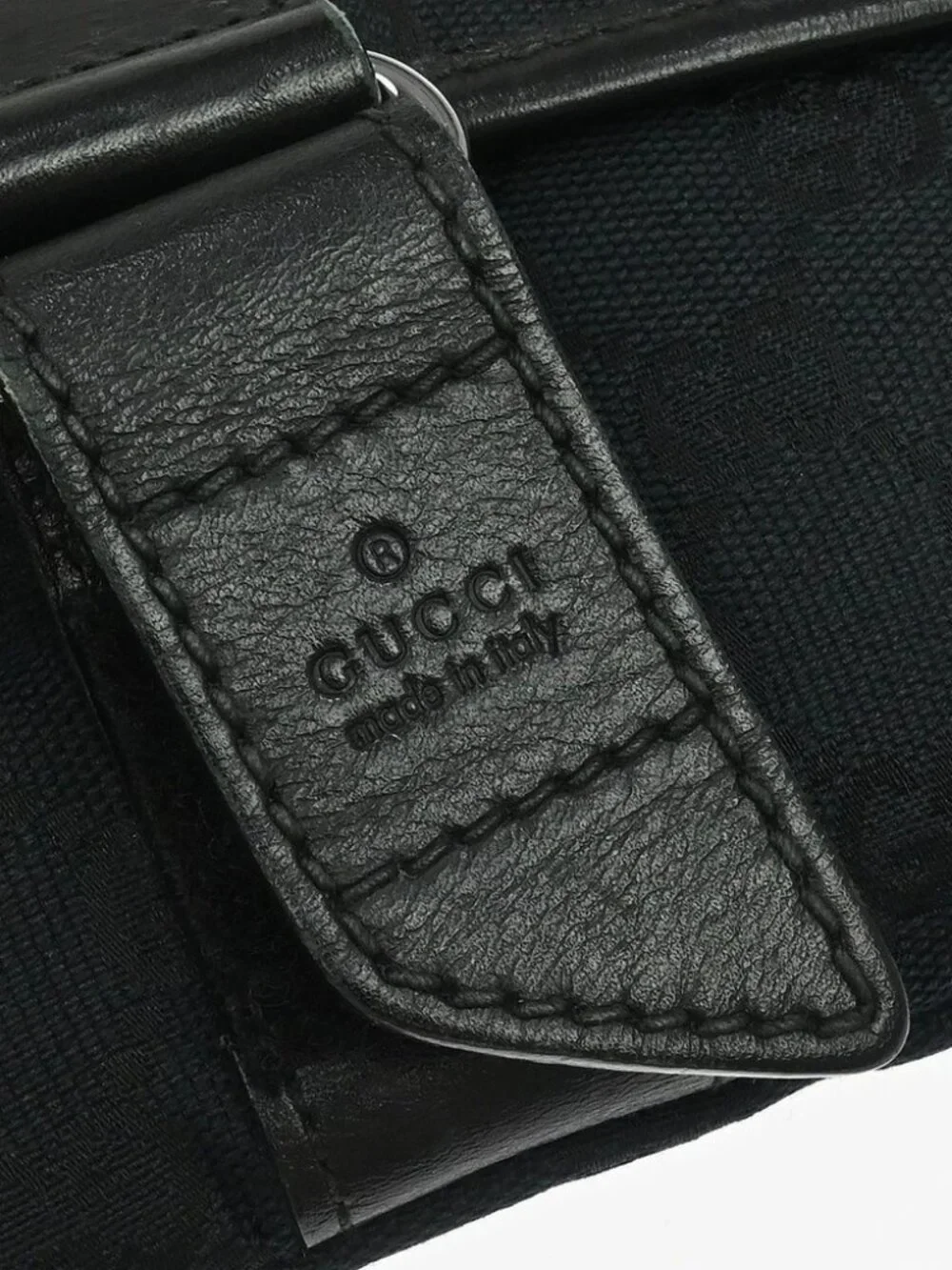 Gucci Black GG Canvas Body Bag Waist